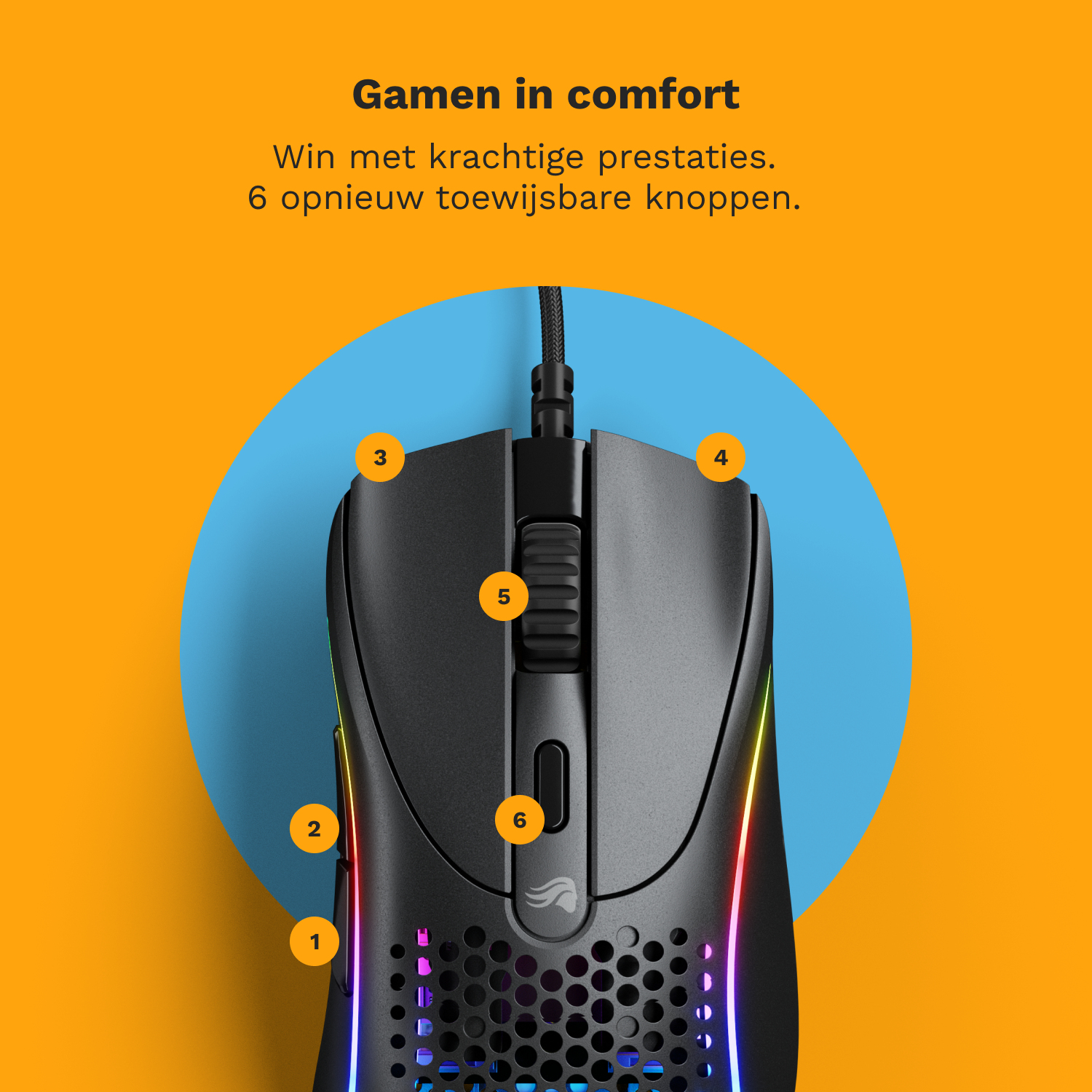 Glorious Gaming Model D 2 Wired muis Gamen Rechtshandig USB Type-A Optisch 26000 DPI - Afbeelding 13