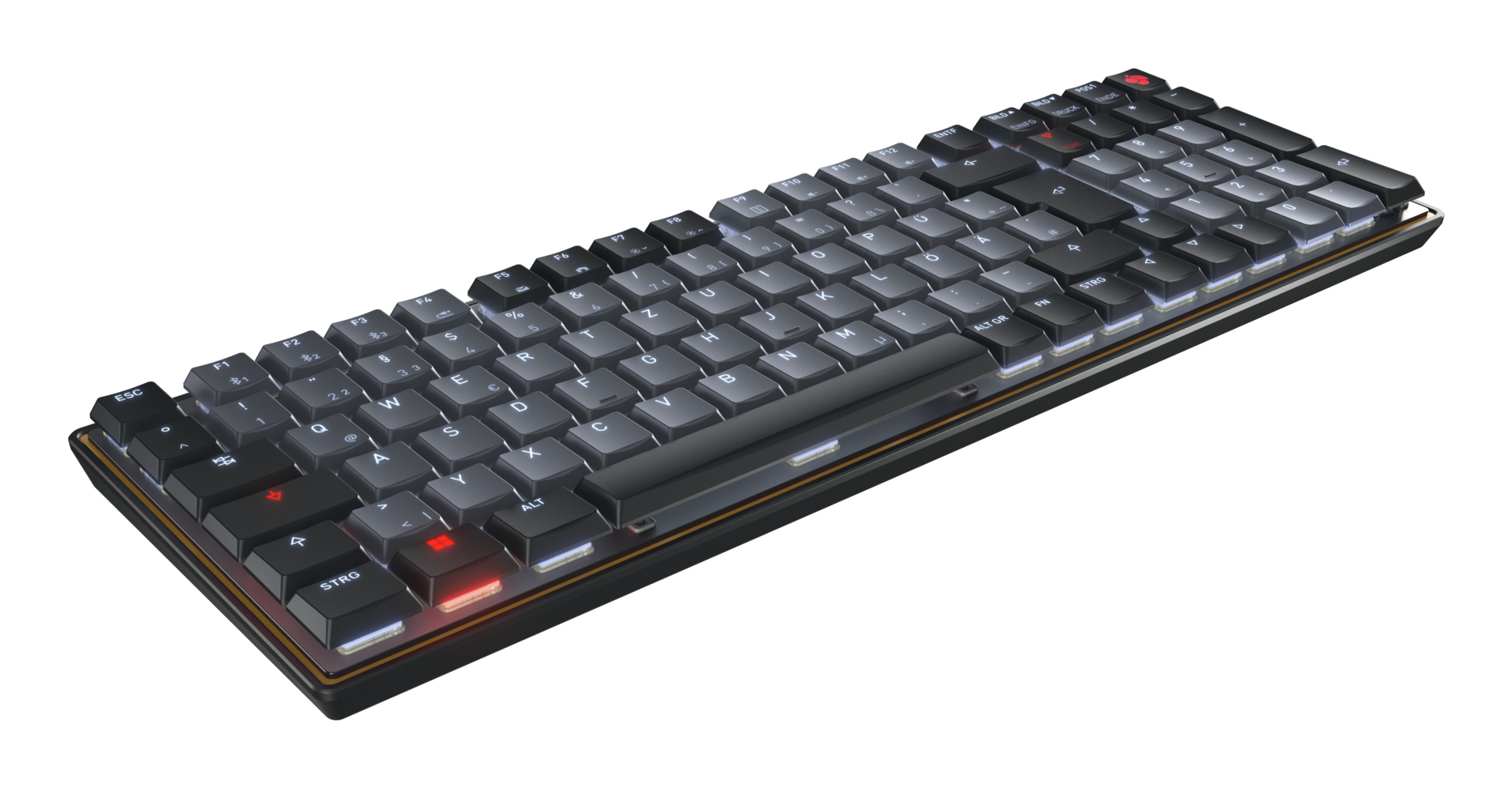 CHERRY KW 550 MX LP toetsenbord Thuis/Werk USB + Bluetooth QWERTZ Duits Zwart - Afbeelding 3