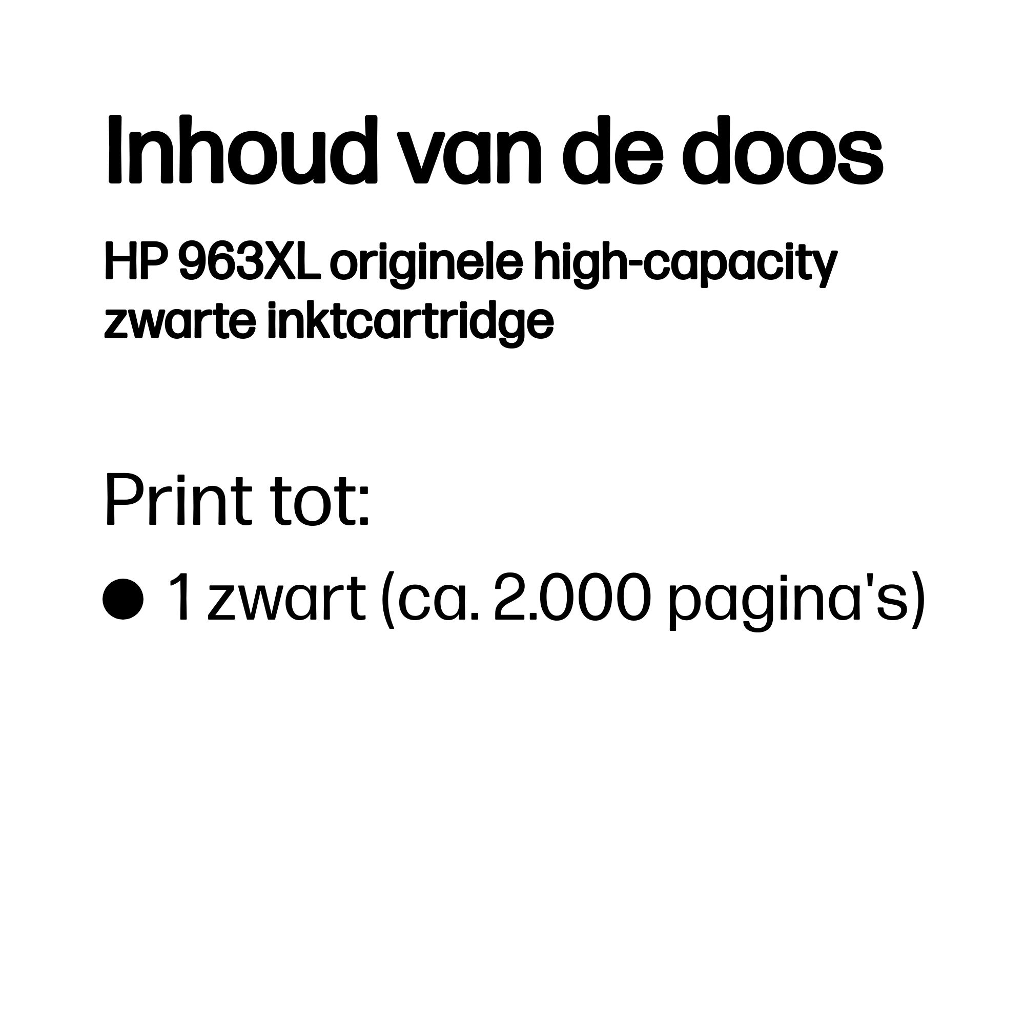 HP 963XL originele high-capacity zwarte inktcartridge - Afbeelding 4
