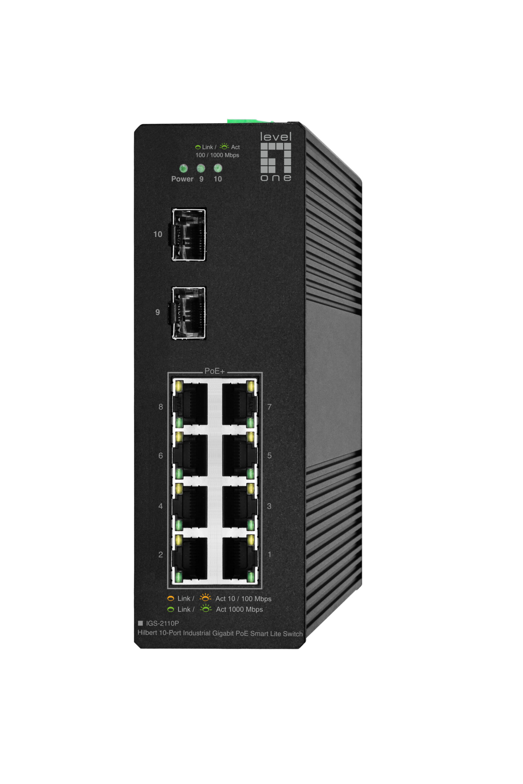 LevelOne IGS-2110P netwerk-switch Managed L2 Gigabit Ethernet (10/100/1000) Power over Ethernet (PoE) Zwart - Afbeelding 2
