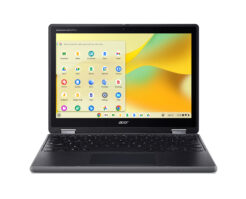 Acer Chromebook R857T-TCO-C04U Intel® N N150 31 cm (12.2") Touchscreen WUXGA 8 GB LPDDR5x-SDRAM 64 GB eMMC Wi-Fi 6E (802.11ax) ChromeOS US International Zwart