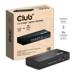 CLUB3D 1 to 4 HDMI™ Splitter 4K120Hz - Afbeelding 2