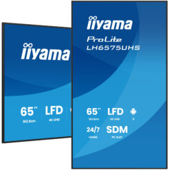 iiyama LH6575UHS-B2AG beeldkrant Digitale signage flatscreen 163,8 cm (64.5") LCD Wifi 500 cd/m² 4K Ultra HD Zwart Type processor Android 11 24/7