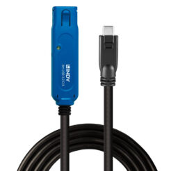 Lindy 43381 USB-kabel USB 3.2 Gen 1 (3.1 Gen 1) 8 m USB C USB A 5 Gbit/s Zwart, Blauw - Afbeelding 2