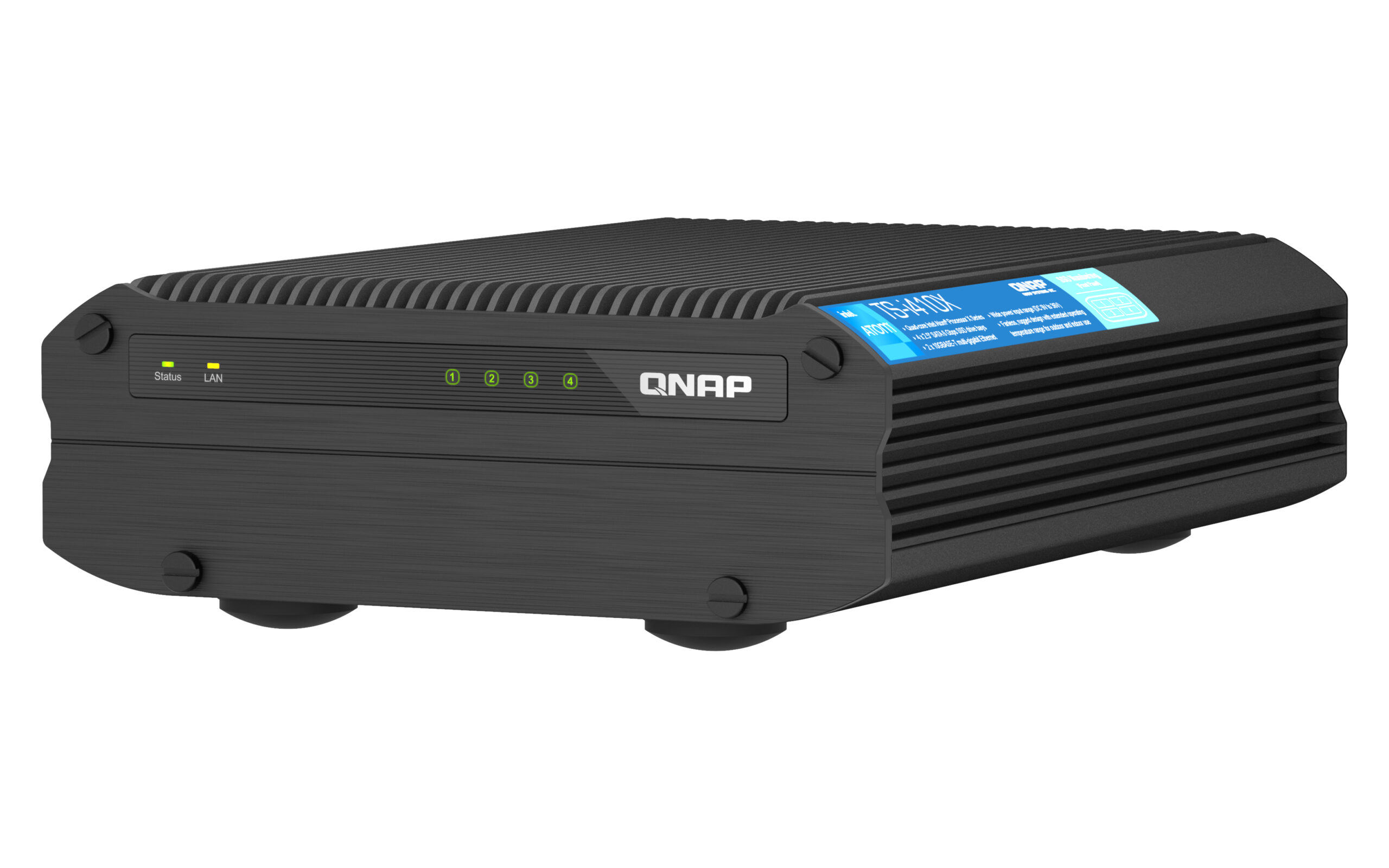 QNAP TS-I410X NAS Tower Intel Atom® x6425E 8 GB 0 TB QNAP QTS Zwart - Afbeelding 4