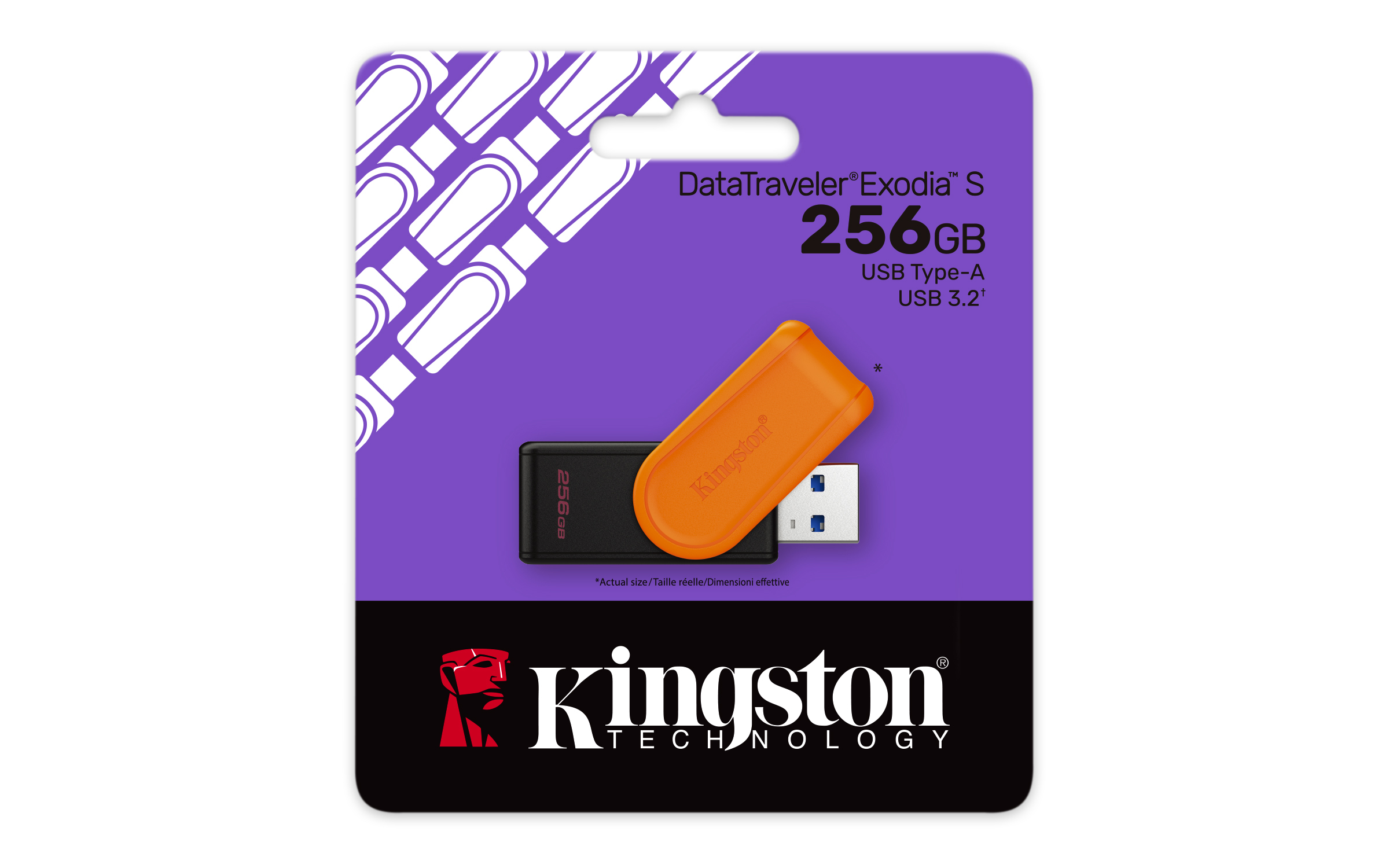Kingston Technology DataTraveler 256GB Portable USB 3.2 Gen 1 Exodia S (Black/Orange) - Afbeelding 4