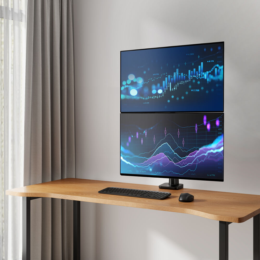 ACT Monitorarm 49" office premium, gasveer, paalbevestiging, 2 schermen - Afbeelding 3