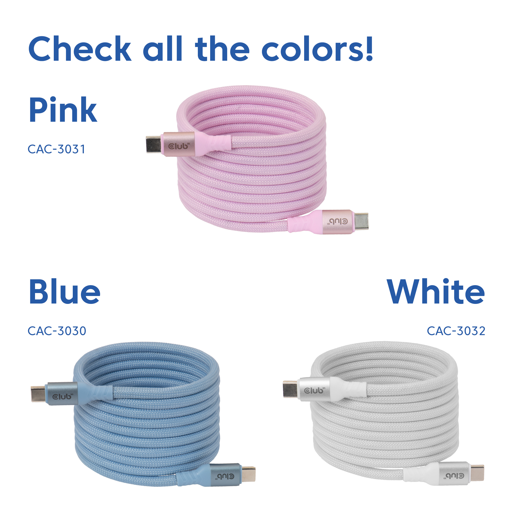 CLUB3D CAC-3031 USB-kabel USB 2.0 2 m USB C Roze - Afbeelding 5