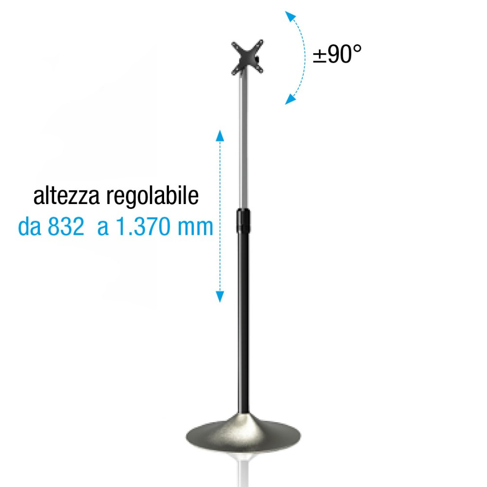 Techly ICA-TR10 bevestiging voor signage-beeldschermen 68,6 cm (27") Zilver - Afbeelding 9
