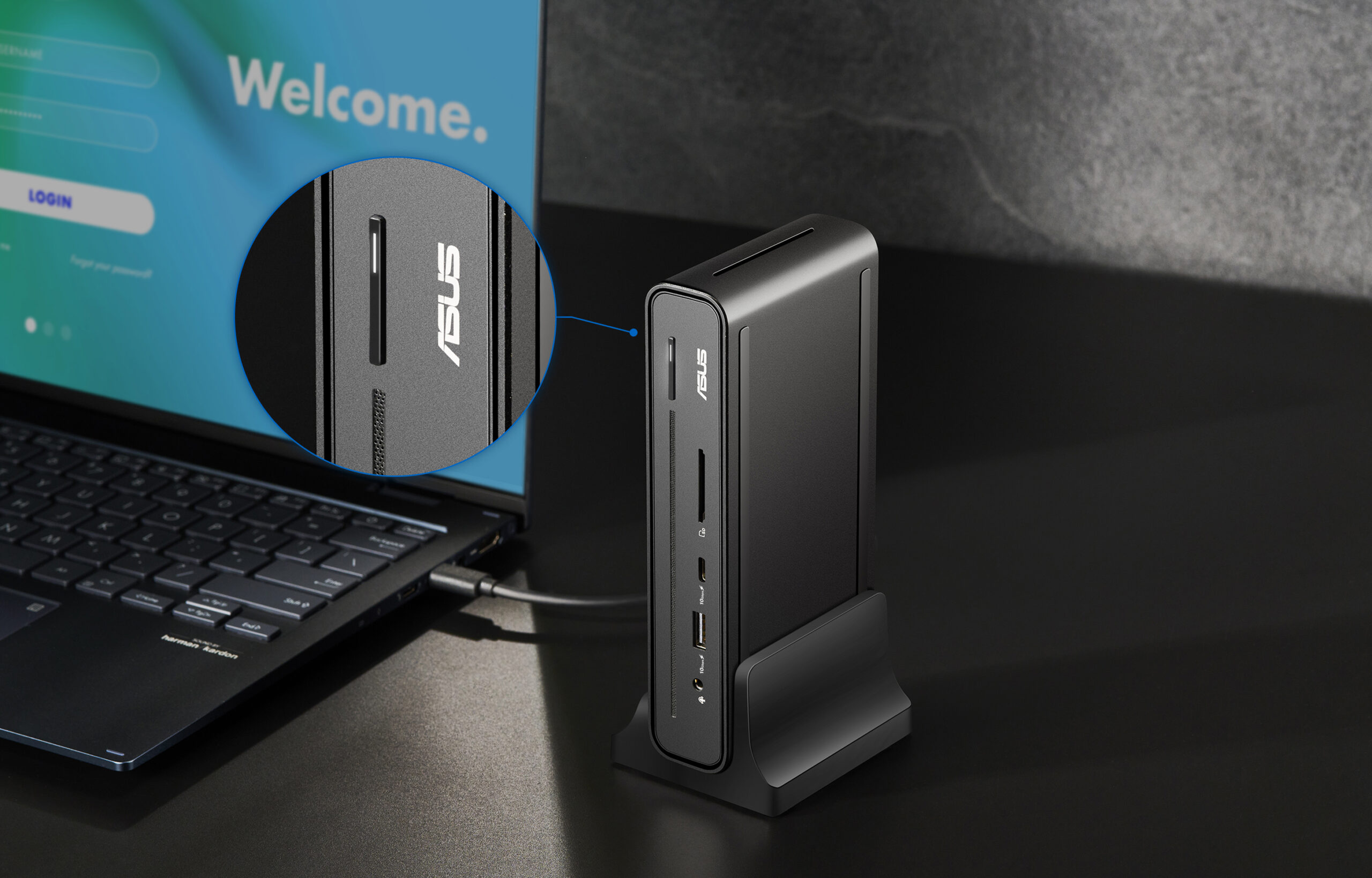 ASUS Triple Display USB-C Dock Duo DC301 Bedraad Zwart - Afbeelding 10