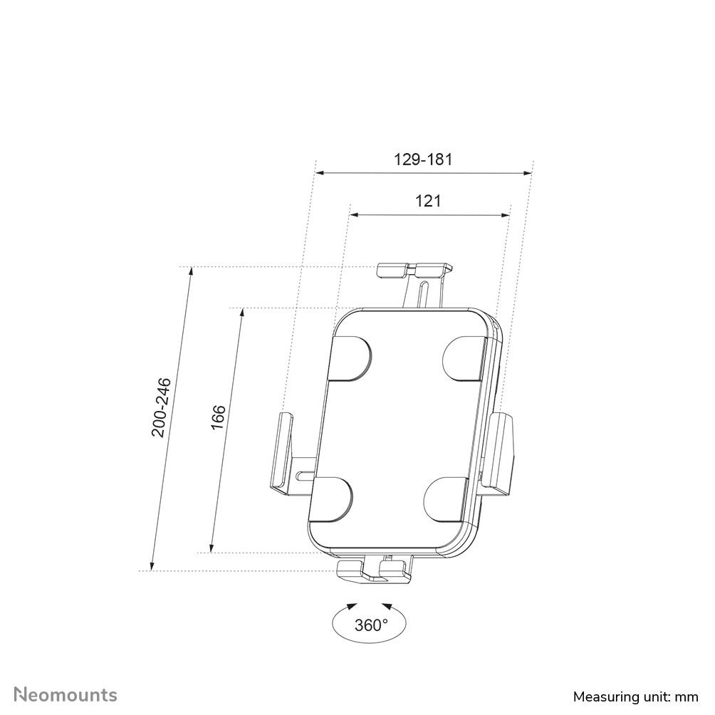 Neomounts WL15-625BL1 Tablet muurbeugel 7.9-11" - vergrendelbaar - universeel - Afbeelding 20