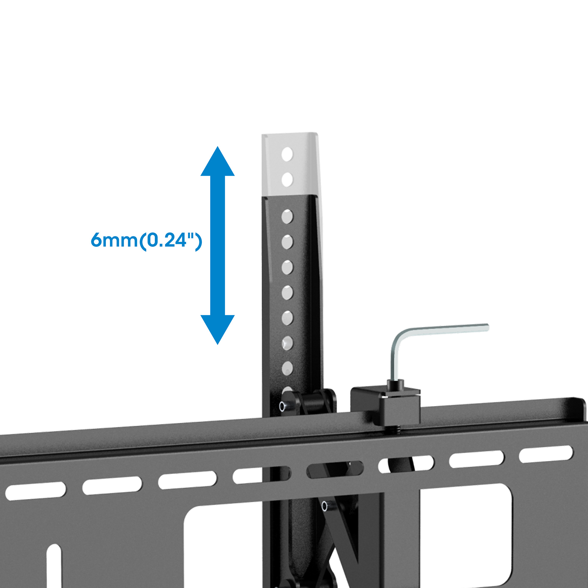 Manhattan Wandbeugel met verlenging voor TV’s en monitoren (Kantelbaar, anti-diefstal), voor schermen 37"–100", VESA-compatibiliteit: van 200×200 tot 800×400 mm (controleer de afmetingen van de vier montagegaten aan de achterzijde), max 75 kg, zwart - Afbeelding 10