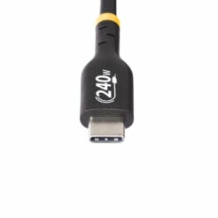 StarTech.com 1m USB-C Laadkabel, Charge & Sync, 240W (5A) PD EPR, USB 2.0, Laptop Type C Laadkabel, USB-IF Gecertificeerd, TPE Mantel - Zwarte USB-C Oplaadkabel - Afbeelding 6