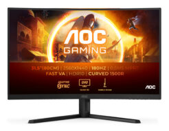 AOC G4 CQ32G4VE computer monitor 80 cm (31.5") 2560 x 1440 Pixels Quad HD LCD Zwart, Grijs
