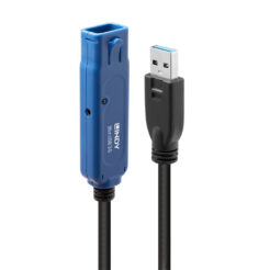Lindy 43362 USB-kabel USB 3.2 Gen 1 (3.1 Gen 1) 30 m USB A Zwart, Blauw