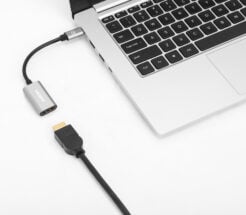 Manhattan USB-C naar HDMI adapterkabel, 4K@60Hz, 11 cm, mannelijk naar mannelijk, zwart/zilver, 3 jaar garantie - Afbeelding 5