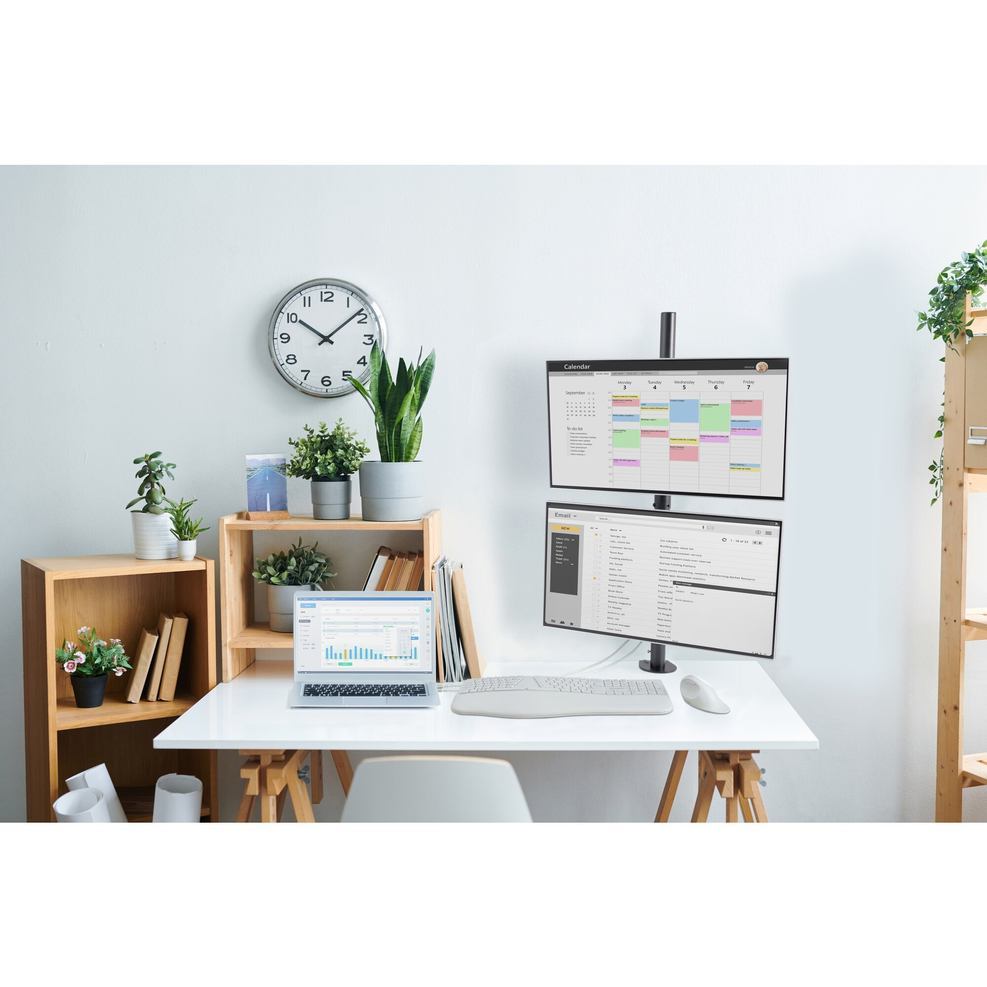 Kensington Vertical Stacking Dual Monitor Arm - Afbeelding 10