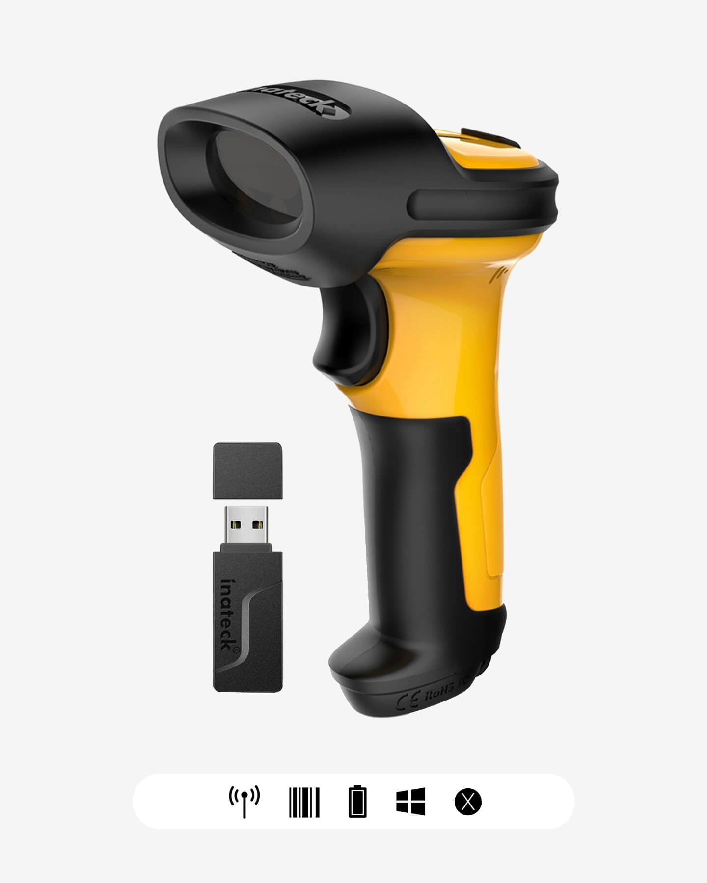 inateck Barcodescanner P6 yellow [BCST-P6_yellow]