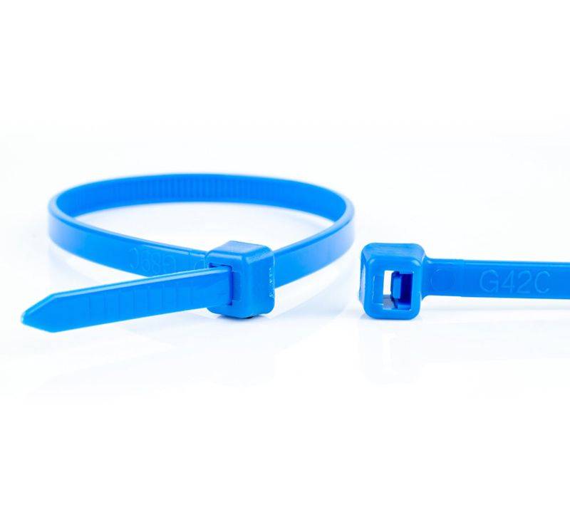 WKK Kunststoffkabelbinder Blau 300x4,8mm 100 St.