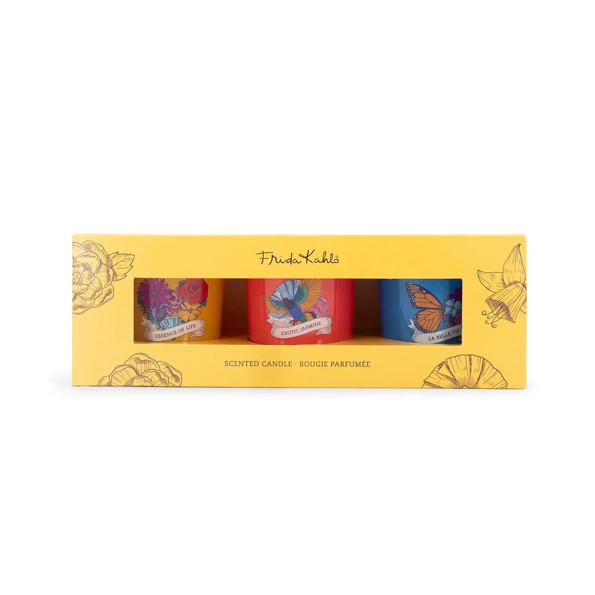 Duftkerze Frida Kahlo - La Belle vie, Exotic Jasmine 3er Set