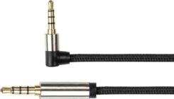 Python Audiokabel 4-pol. Klinkenst. eins. gew. zwart 0,5m
