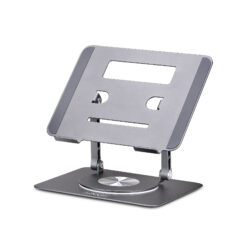 StarTech.com Draaibare Laptopstandaard, 360 Roterende Laptophouder voor Computer, Verhoogd plateau met Verstelbare Kanteling, Max 5kg, Aluminium