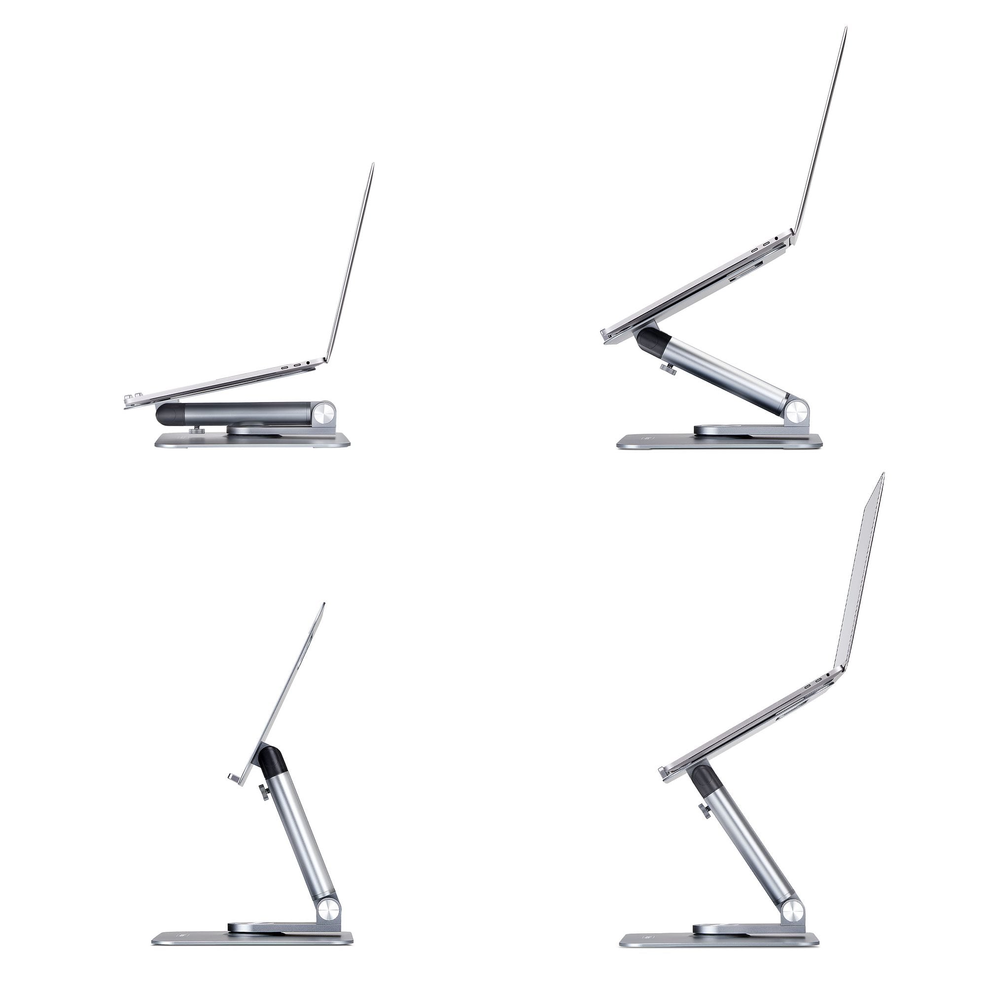 StarTech.com Telescopische Laptopstandaard, 360 Roterende Voet, Draaibare Laptophouder voor Bureau, In Hoogte Verstelbaar & Kantelbaar, Max 5kg, Aluminium - Afbeelding 4