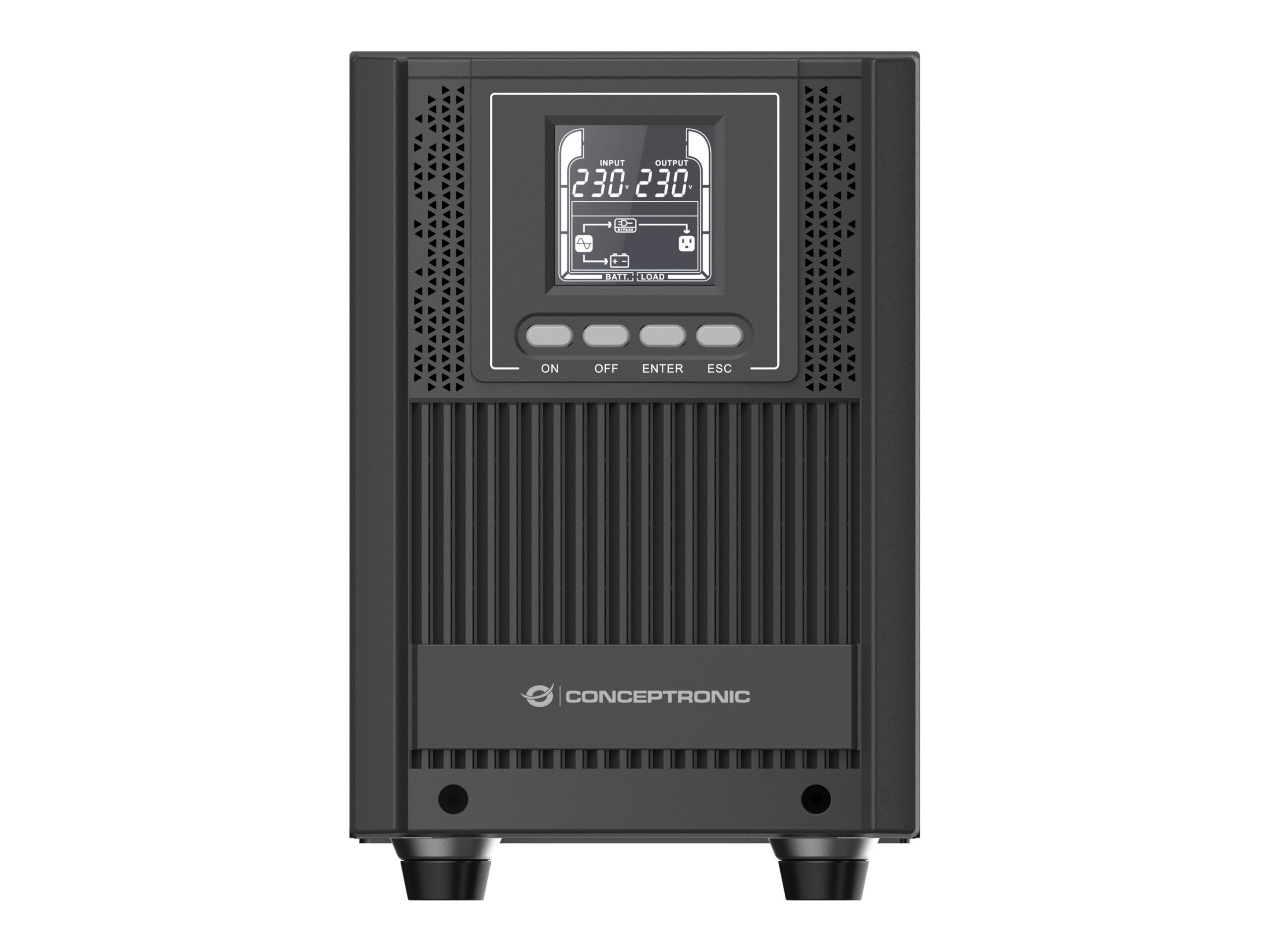 Conceptronic ZEUS52E2K UPS Dubbele conversie (online) 2 kVA 1800 W 6 AC-uitgang(en) - Afbeelding 3