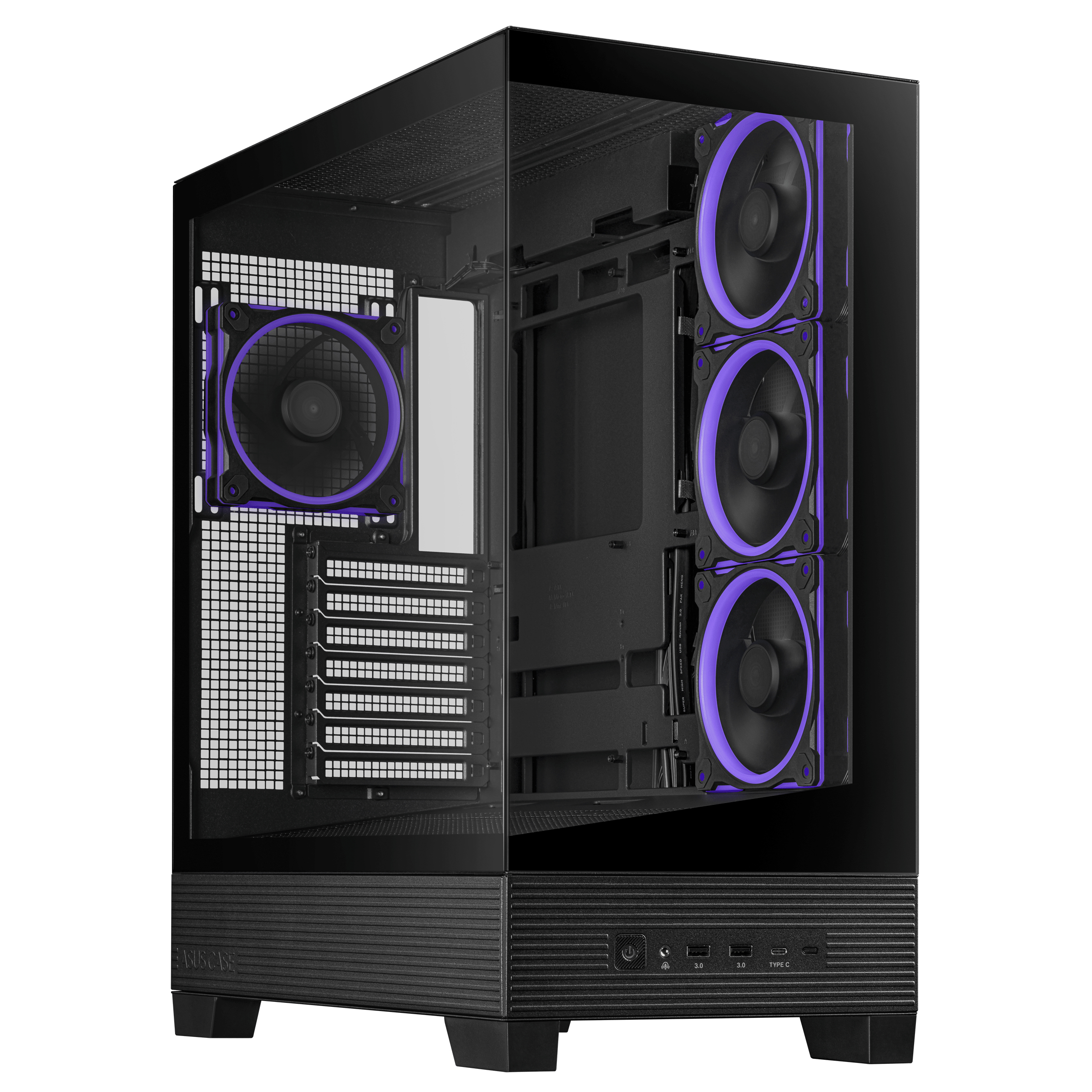 ASUS A31 Plus TG ARGB BLACK Midi Tower Zwart - Afbeelding 3