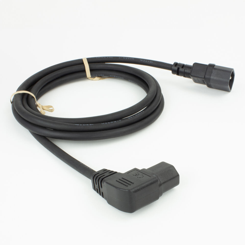 ACT Netsnoer C14 - C15 (haaks links) IEC60320 zwart 2 m - Afbeelding 3