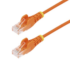 StarTech.com 3m Dunne CAT6 Ethernet Kabel, Oranje, Snagless, 100W PoE, UTP, LSZH, 28AWG Pure Koperdraad, Slim RJ45 Netwerk Patchkabel met Trekontlasting, Fluke Getest