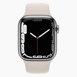 Forza Refurbished Apple Watch Series 7 41 mm Aluminium zilver wifi met wit sportbandje - Licht gebruikt