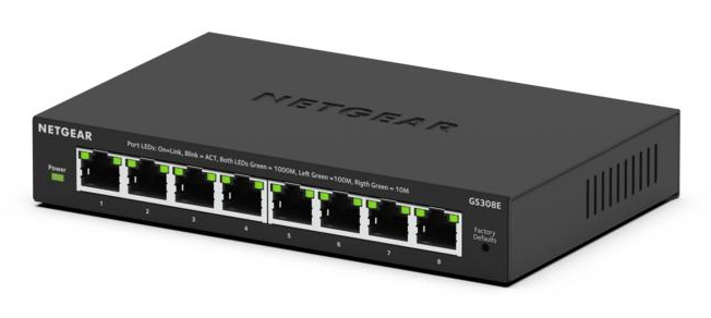 NETGEAR GS308E Managed L2/L3 Gigabit Ethernet (10/100/1000) Zwart - Afbeelding 2