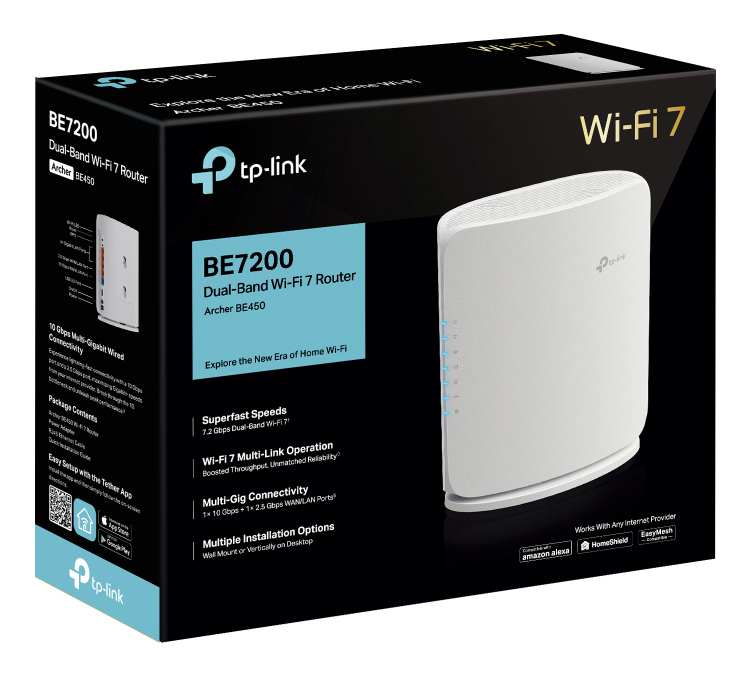 TP-Link Archer BE450 draadloze router Multi-Gigabit Ethernet Dual-band (2.4 GHz / 5 GHz) Wit - Afbeelding 5