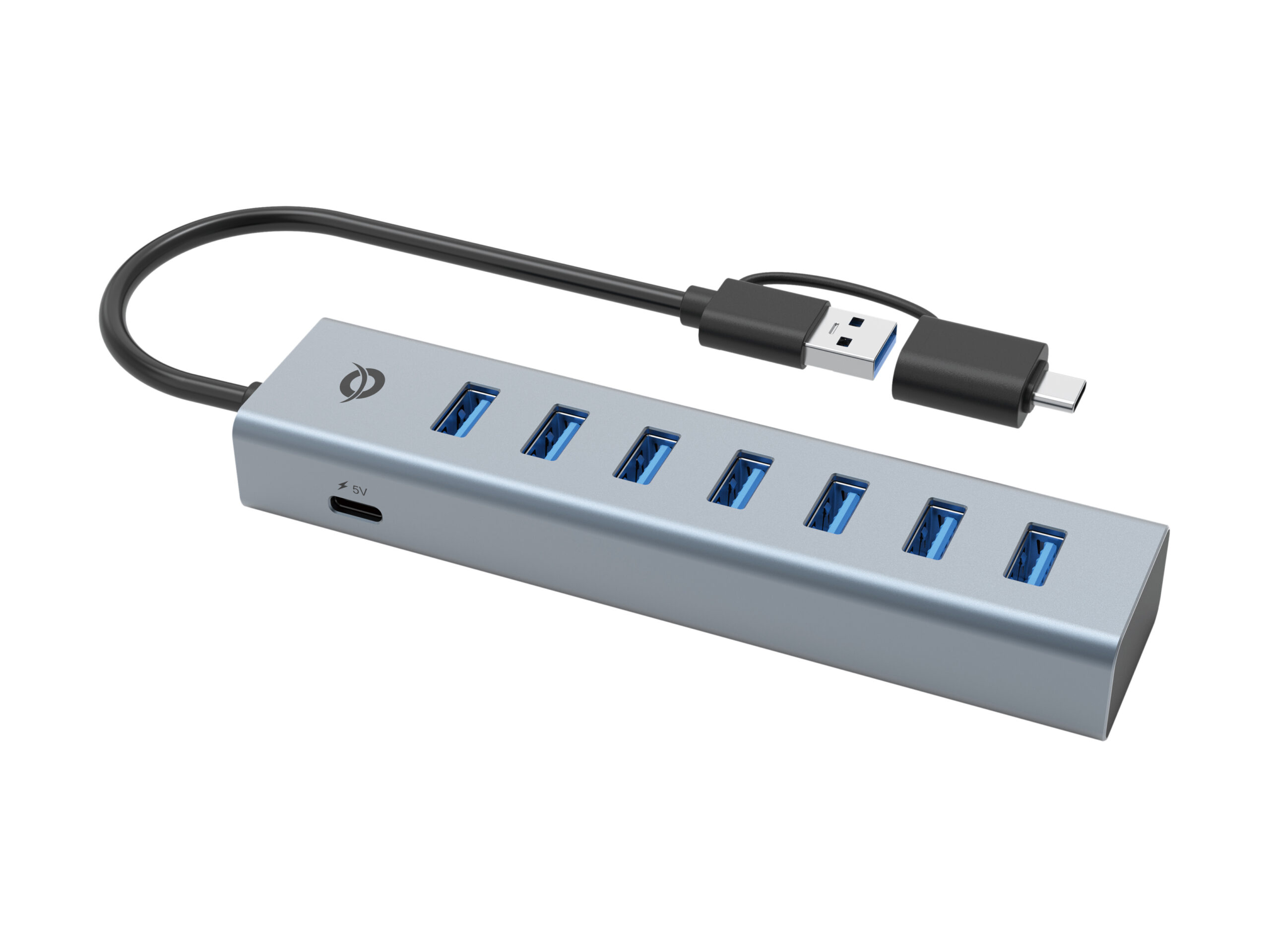Conceptronic HUBBIES21GP interface hub USB 3.2 Gen 1 (3.1 Gen 1) Type-A 5000 Mbit/s Grijs - Afbeelding 4