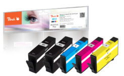 Peach PI300-971 inktcartridge 5 stuk(s) Compatibel Normaal rendement Zwart, Cyaan, Magenta, Geel