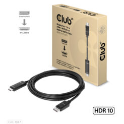 CLUB3D DisplayPort 1.4 to HDMI 4K120Hz or 8K60Hz HDR10 Cable M/M 3m/9.84ft - Afbeelding 2