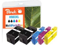 Peach PI300-865 inktcartridge 5 stuk(s) Compatibel Hoog (XL) rendement Zwart, Cyaan, Magenta, Geel