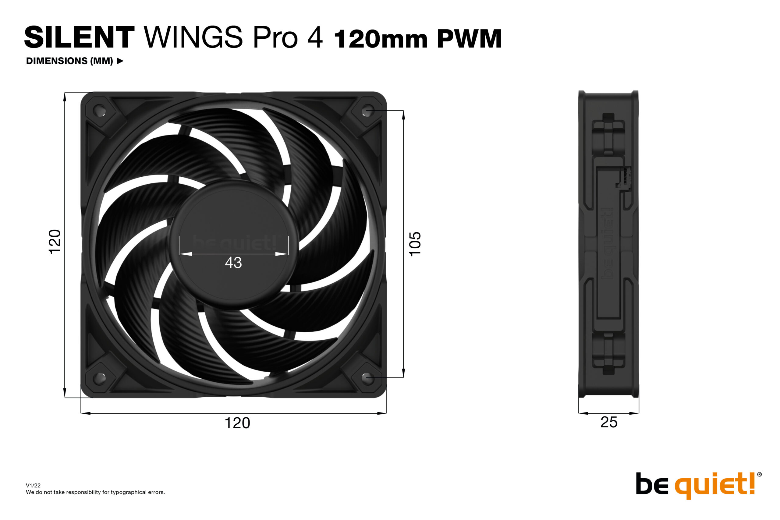 be quiet! SILENT WINGS PRO 4 | 120mm PWM Computer behuizing Ventilator 12 cm Zwart 1 stuk(s) - Afbeelding 7