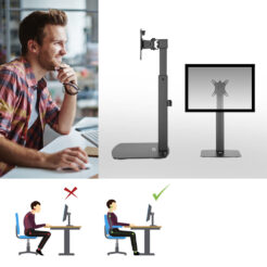 ACT Monitorarm 32" office, op voet met gasveer, 1 scherm - Afbeelding 7