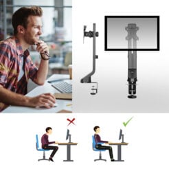 ACT Monitorarm 34" office, 1 scherm, eenvoudig in hoogte verstelbaar - Afbeelding 5