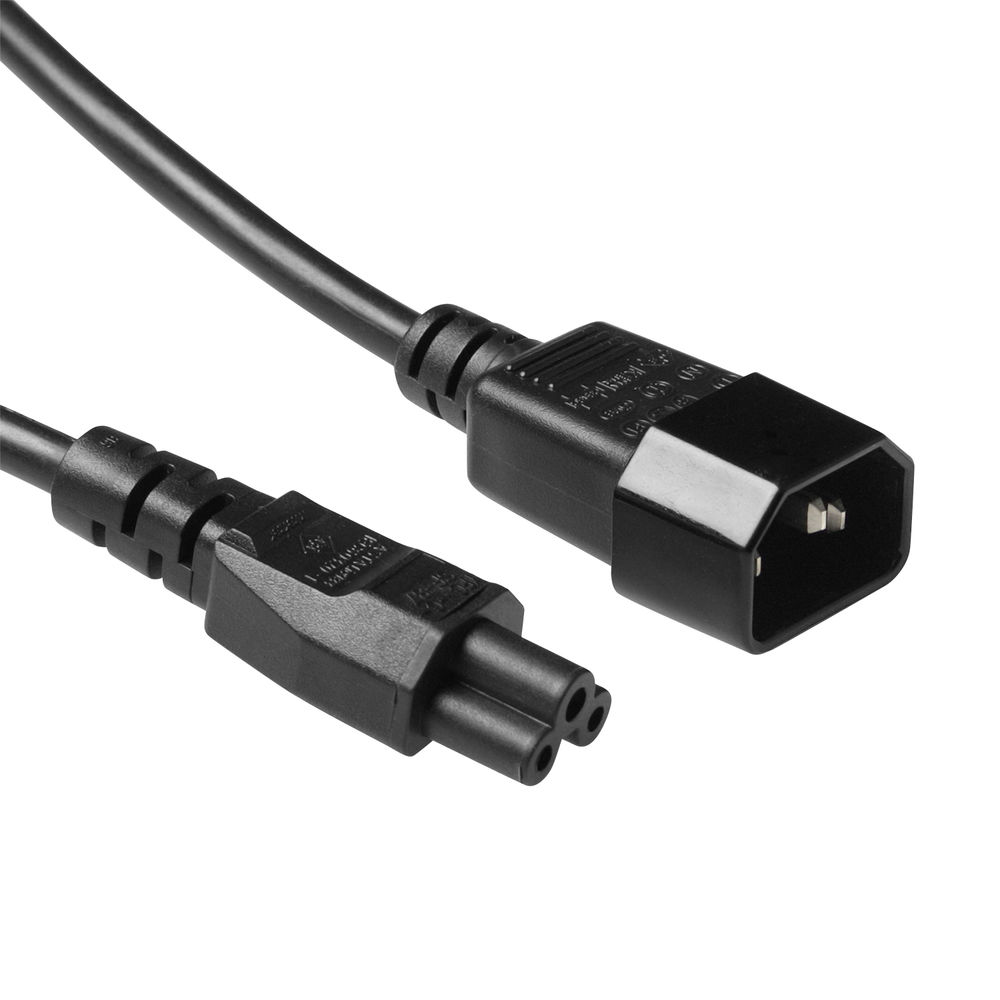 ACT Netsnoer C14 - C5 zwart 0,25 m