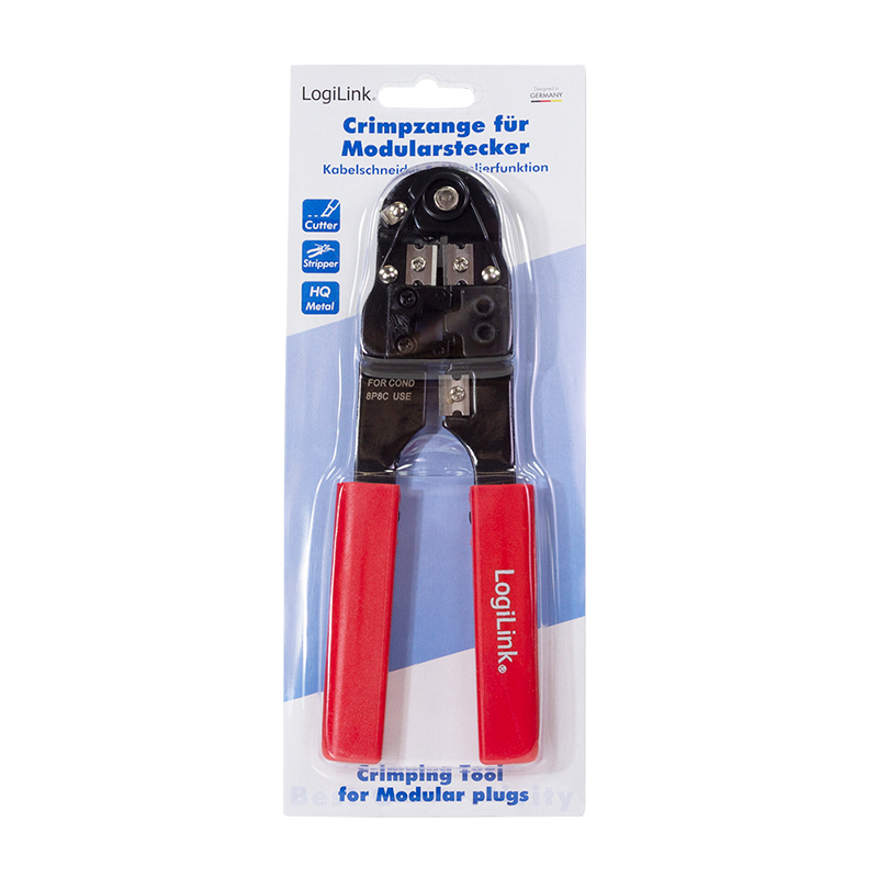 LogiLink WZ0004 kabel krimper Krimptang Zwart, Rood - Afbeelding 7