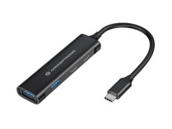 Conceptronic HUBBIES12B interface hub USB 3.2 Gen 1 (3.1 Gen 1) Type-C 5000 Mbit/s Zwart