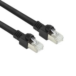 ACT Zwart 15 meter S/FTP CAT7 PUR flex patchkabel snagless met RJ45 connectoren (CAT6A compliant)