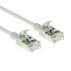 ACT Grijze 0,15 meter LSZH U/FTP CAT6A datacenter slimline patchkabel snagless met RJ45 connectoren - Afbeelding 2