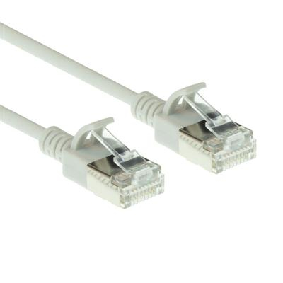 ACT Grijze 10 meter LSZH U/FTP CAT6A datacenter slimline patchkabel snagless met RJ45 connectoren - Afbeelding 2
