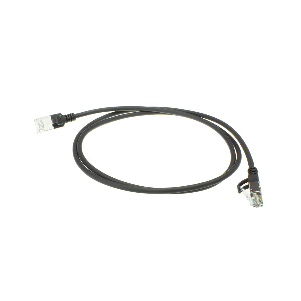 ACT Zwarte 10 meter LSZH U/FTP CAT6A datacenter slimline patchkabel snagless met RJ45 connectoren - Afbeelding 3
