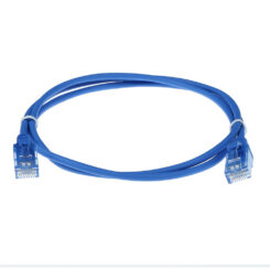 ACT Blauwe 7 meter LSZH U/UTP CAT6 datacenter slimline patchkabel snagless met RJ45 connectoren - Afbeelding 3