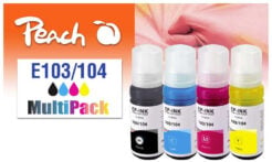 Peach 321330 inktcartridge 4 stuk(s) Compatibel Normaal rendement Zwart, Cyaan, Magenta, Geel